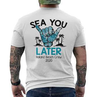 Personalized Beach Crew White Back Print T-Shirt - Thegiftio UK