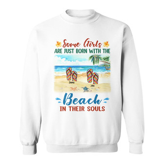 Personalized Beach Friends Flip Sweatshirt - Thegiftio UK