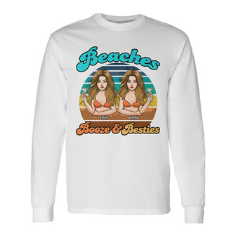 Personalized Beach Friends Long Sleeve Shirt - Thegiftio UK