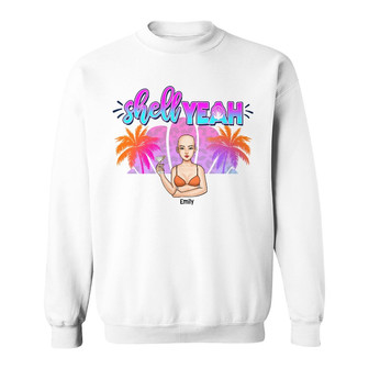 Personalized Beach Friends Shell Yeah Sweatshirt - Thegiftio UK