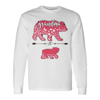 Personalized Bear Mom Grandma Long Sleeve Shirt - Thegiftio UK