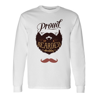 Personalized Bearded Dad Grandpa Long Sleeve Shirt - Thegiftio UK