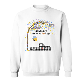 Personalized Bee Happy Mom Grandma Sweatshirt - Thegiftio UK