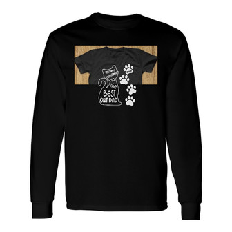 Personalized Best Cat Dad Christmas Long Sleeve Shirt - Thegiftio UK