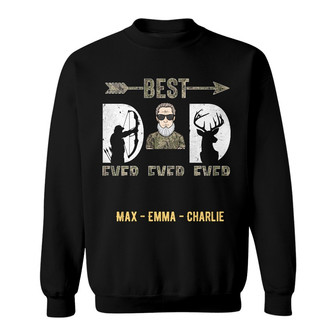 Personalized Best Hunting Dad Grandpa Ever Sweatshirt - Thegiftio UK
