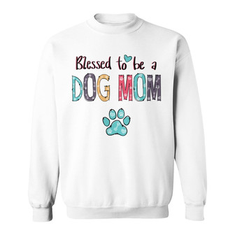 Personalized Blessed To Be A Dog Mom Sweatshirt - Thegiftio UK