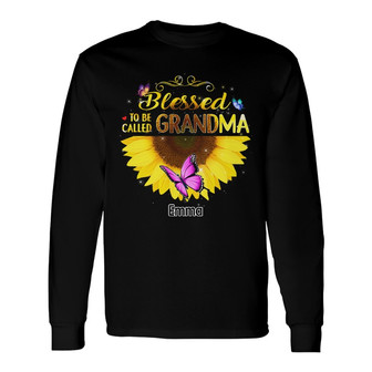 Personalized Blessed To Be Called Grandma Long Sleeve Shirt - Thegiftio UK