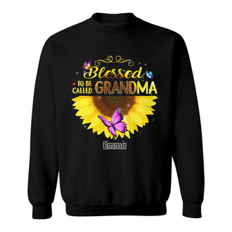 Personalized Blessed To Be Called Grandma Sweatshirt - Thegiftio UK