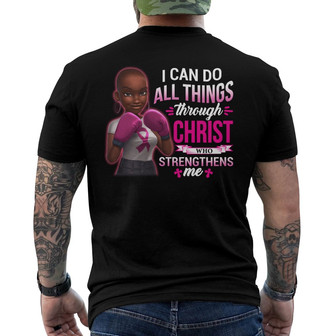 Personalized Breast Cancer Melanin BWA Back Print T-Shirt - Thegiftio UK