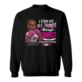 Personalized Breast Cancer Melanin BWA Sweatshirt - Thegiftio UK