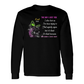 Personalized Butterflies Memorial Mom Dad Long Sleeve Shirt - Thegiftio UK