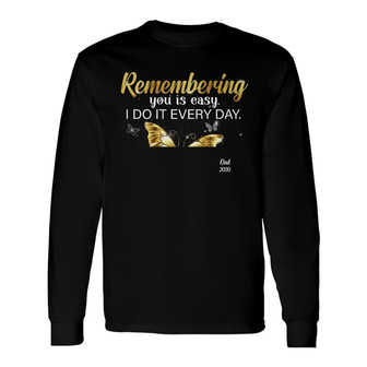 Personalized Butterflies Memorial Mom Dad Long Sleeve Shirt - Thegiftio UK