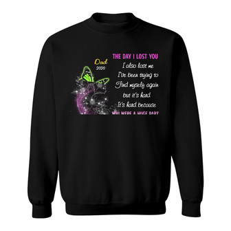 Personalized Butterflies Memorial Mom Dad Sweatshirt - Thegiftio UK