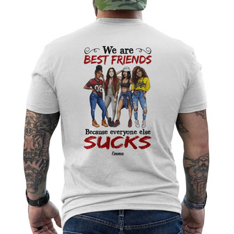 Personalized BWA Best Friend Back Print T-Shirt - Thegiftio UK