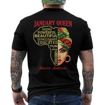 Personalized BWA Birthday Queen Back Print T-Shirt - Thegiftio UK
