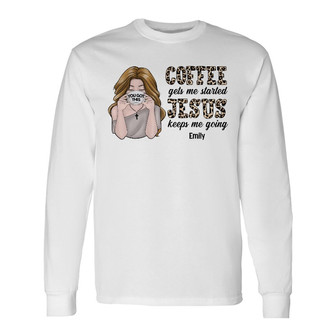 Personalized BWA Coffee Jesus Long Sleeve Shirt - Thegiftio UK