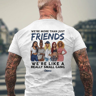 Personalized BWA Friends Back Print T-Shirt - Thegiftio UK
