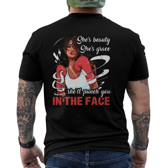 Personalized BWA Gym Boxing Girl Back Print T-Shirt - Thegiftio UK