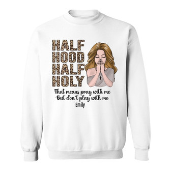 Personalized BWA Half Hood Half Holy Sweatshirt - Thegiftio UK