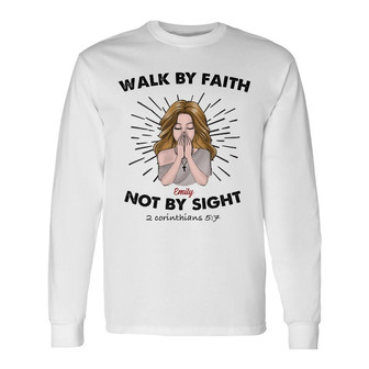 Personalized BWA Walk By Faith Long Sleeve Shirt - Thegiftio UK