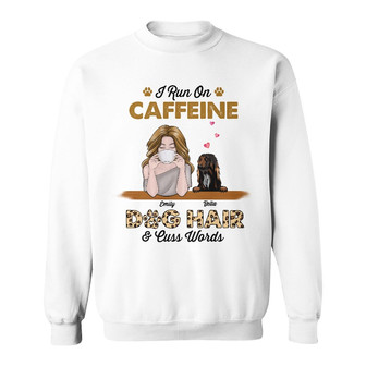Personalized Caffein And Dog Hair Sweatshirt - Thegiftio UK