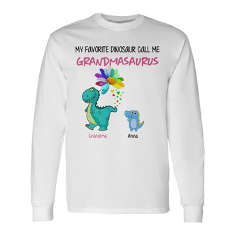 Personalized Call Me Grandma Mom Long Sleeve Shirt - Thegiftio UK