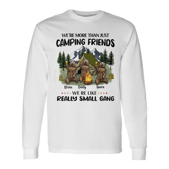 Personalized Camping Bear Friends Long Sleeve Shirt - Thegiftio UK