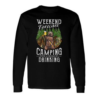 Personalized Camping Bear Long Sleeve Shirt - Thegiftio UK