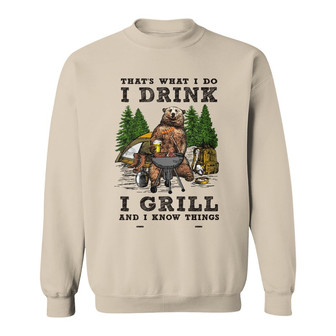 Personalized Camping Bear White Sweatshirt - Thegiftio UK