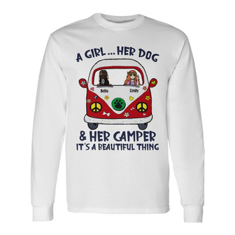 Personalized Camping Dog Long Sleeve Shirt - Thegiftio UK