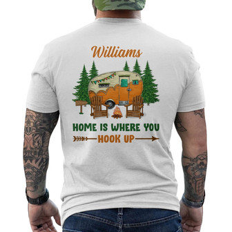 Personalized Camping Family White Back Print T-Shirt - Thegiftio UK