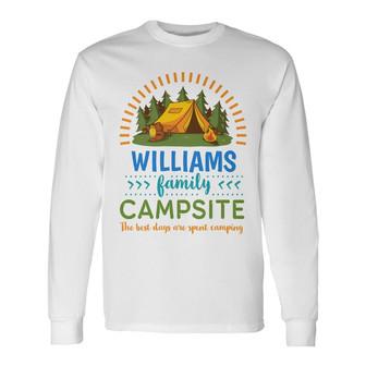 Personalized Camping Family White Long Sleeve Shirt - Thegiftio UK
