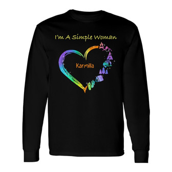 Personalized Camping Girl Simple Woman Long Sleeve Shirt - Thegiftio UK