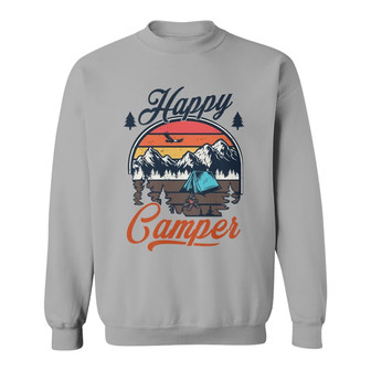 Personalized Camping Happy Camper Sweatshirt - Thegiftio UK