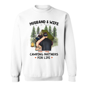 Personalized Camping Partners Couple Sweatshirt - Thegiftio UK