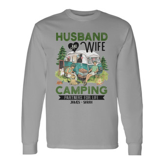 Personalized Camping White Long Sleeve Shirt - Thegiftio UK