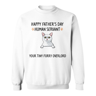 Personalized Cat Dad Human Servant Sweatshirt - Thegiftio UK