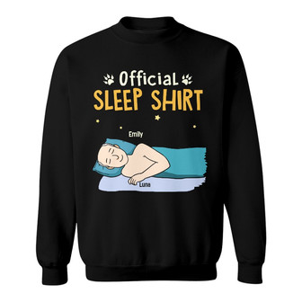Personalized Cat Dad Official Sleepshirt Sweatshirt - Thegiftio UK