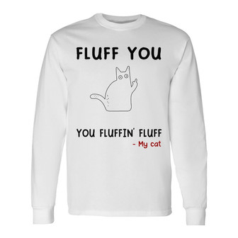Personalized Cat Fluffing Long Sleeve Shirt - Thegiftio UK