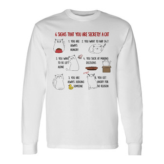 Personalized Cat Lady Six Signs Long Sleeve Shirt - Thegiftio UK