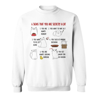 Personalized Cat Lady Six Signs Sweatshirt - Thegiftio UK