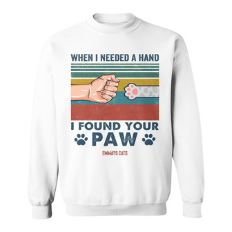 Personalized Cat Lovers White Sweatshirt - Thegiftio UK
