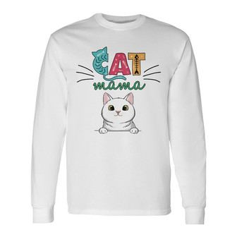 Personalized Cat Mama Long Sleeve Shirt - Thegiftio UK