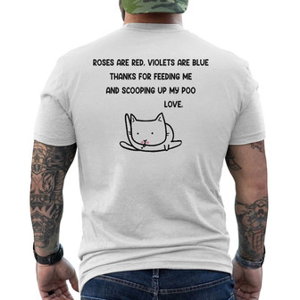 Personalized Cat Mom Dad Back Print T-Shirt - Thegiftio UK