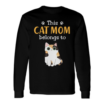 Personalized Cat Mom Long Sleeve Shirt - Thegiftio UK