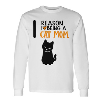 Personalized Cat Mom White Long Sleeve Shirt - Thegiftio UK