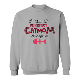 Personalized Cat Mom White Sweatshirt - Thegiftio UK