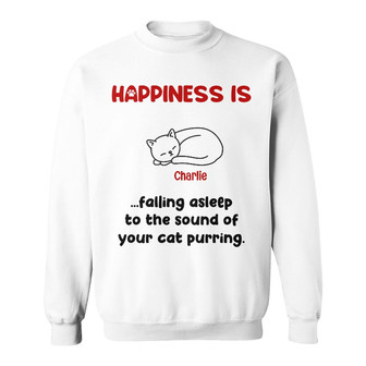 Personalized Cat Purring Sweatshirt - Thegiftio UK