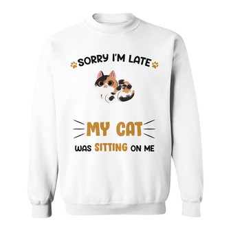 Personalized Cat Sitting On Me Sweatshirt - Thegiftio UK