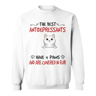 Personalized Cat The Best Antidepressant Sweatshirt - Thegiftio UK